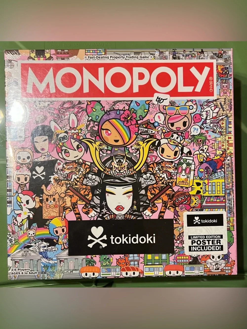 tokidoki Monopoly Board Game - Pink Multicolor Art - Sealed